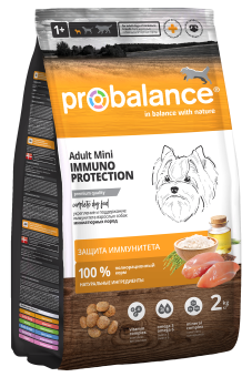 Сухой корм для собак миниатюрных пород Probalance Immuno Mini, защита иммунитета, 2кг